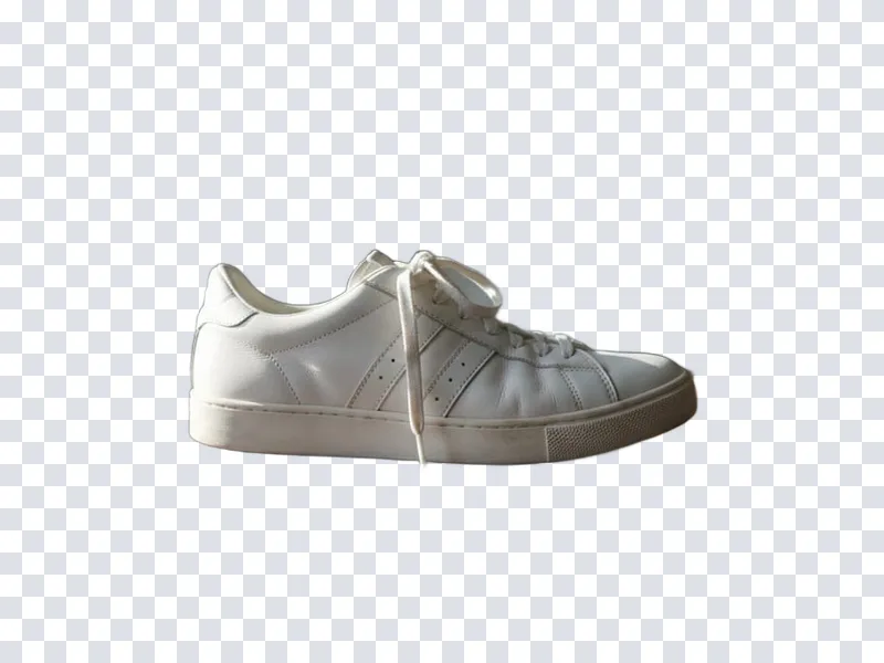 The same sneaker cut out on a checkerboard that shows the background is transparent