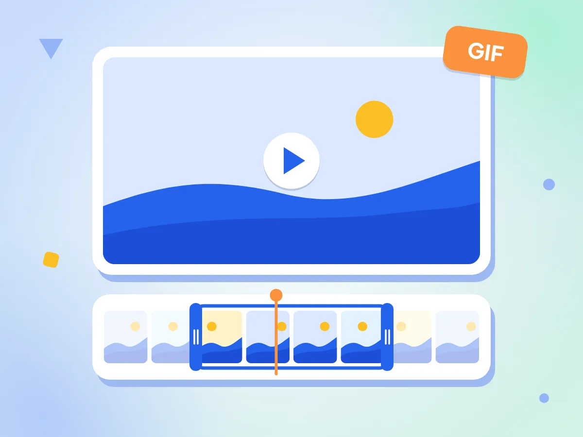 Corte de vídeo para GIF: arraste os marcadores da linha do tempo para escolher a parte exata do clipe