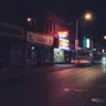 Bir şehir sokağının grenli gece fotoğrafı